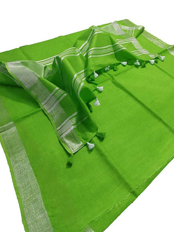 Bhagalpuri Linen Saree With Blouse Piece - View 3