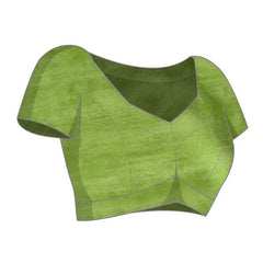 Green Bhagalpuri women's Kota Art Silk Saree With Blouse Piece - View 3