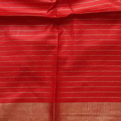 Bhagalpuri Linen Cotton Blend Check Saree with Contrast Blouse Piece - View 7