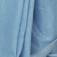 Uranian Blue women's Cotton Slub Saree With Blouse Piece - View 2