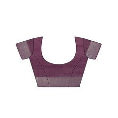 Quinacridone Magenta women's Bhagalpuri Handloom Linen Blend Saree And Variation Of Colors With Running Unstiched Blouse Piece - View 3