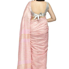 Kota Silk Bhagalpuri Striped Bollywood Saree (Faiery_Pink) - View 5
