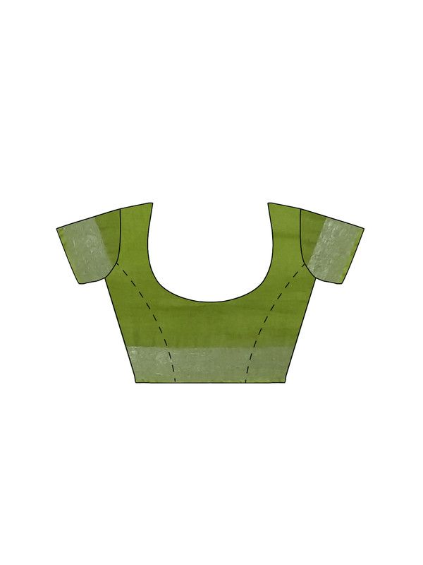 Green women's Bhagalpuri Handloom Linen Blend Saree And Variation Of Colors With Running Unstiched Blouse Piece - View 3