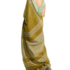 Bhagalpuri Handloom Blend Linen-Cotton Saree With Running Unstiched Blouse Piece_Free Size_Variation Of Colors - View 3