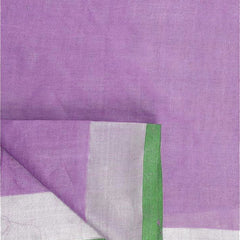Bhagalpuri Handloom Linen-Slub Saree With Contrast Blouse Piece - View 4