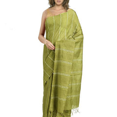 Apple Green Bhagalpuri women's Kota Art Silk Saree With Blouse Piece