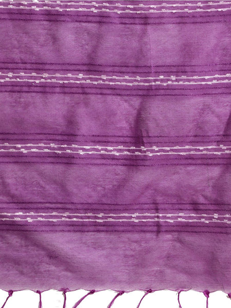 Perpureus Purple women's Kota Art Silk Bhagalpuri Saree With Blouse Piece - View 4
