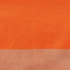 Linen Cotton Blend Contrast Handloom Bhagalpuri Saree for Women (Fuchsia_Pink-Orange) - View 7
