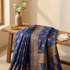 Eri Tussar Silk Handloom Banarasi Saree with Rich Zari Weaving - View 8