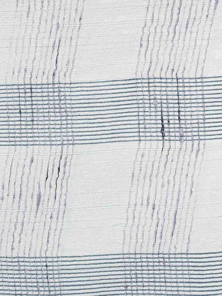Grey women's Bhagalpuri Kota Doria Silk Semi Transparent Saree With Unstiched Blouse Piece - View 3
