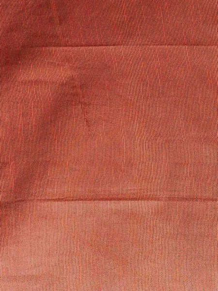 Tangelo Orange women's Bhagalpuri Handloom Kota Silk Temple Border Saree And Variation Of Colors With Striped Blouse Piece - View 5