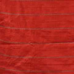 Two Dye Handloom Semi Tussar Silk Bhagalpuri Saree (Muddy_Beige & Terry_Red) - View 5