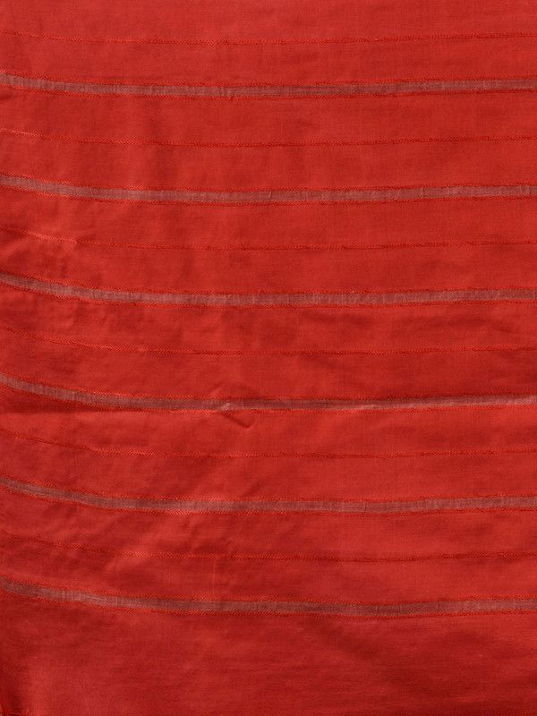 Two Dye Handloom Semi Tussar Silk Bhagalpuri Saree (Muddy_Beige & Terry_Red) - View 5
