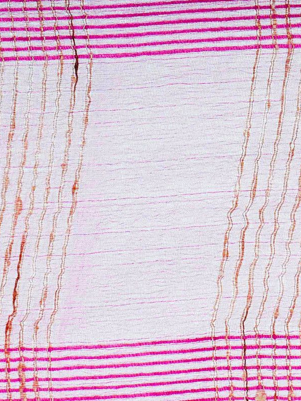 Bhagalpuri Kota Doria Silk Semi Transparent Saree With Unstiched Blouse Piece - View 6