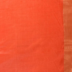 Handloom Tussar Munga Silk Bhagalpuri Two Dye Saree for women's (Cerise_Pink & Persmon_Orange) - View 4