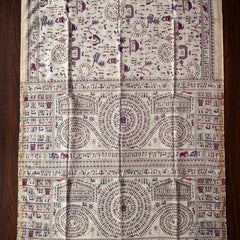 Bhagalpuri Handloom Warli Print on Premium Quality Soft Katan Tussar Silk Saree in White - View 3