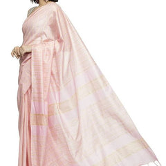 Kota Silk Bhagalpuri Striped Bollywood Saree (Faiery_Pink) - View 3