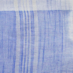Blue women's Bhagalpuri Handloom Linen Blend Tie-Dye (Sibory Dye) Saree With Running Unstiched Blouse Piece - View 4
