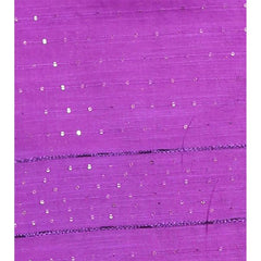 Bhagalpuri Handloom Cotton Silk Striped Sequin Pallu Saree for women's (Electric_Purple) - View 4