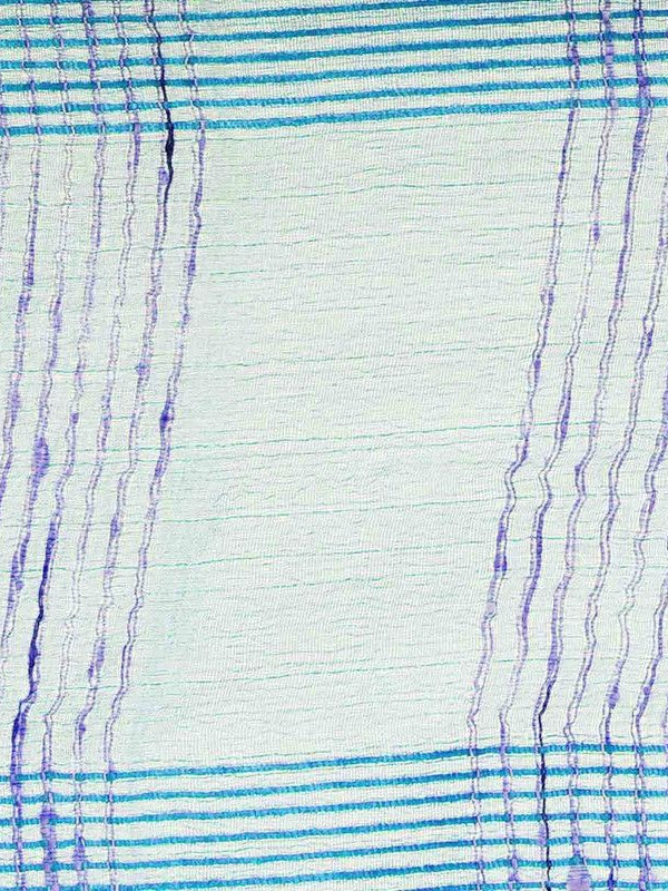 Bhagalpuri Kota Doria Silk Semi Transparent Saree With Unstiched Blouse Piece - View 4